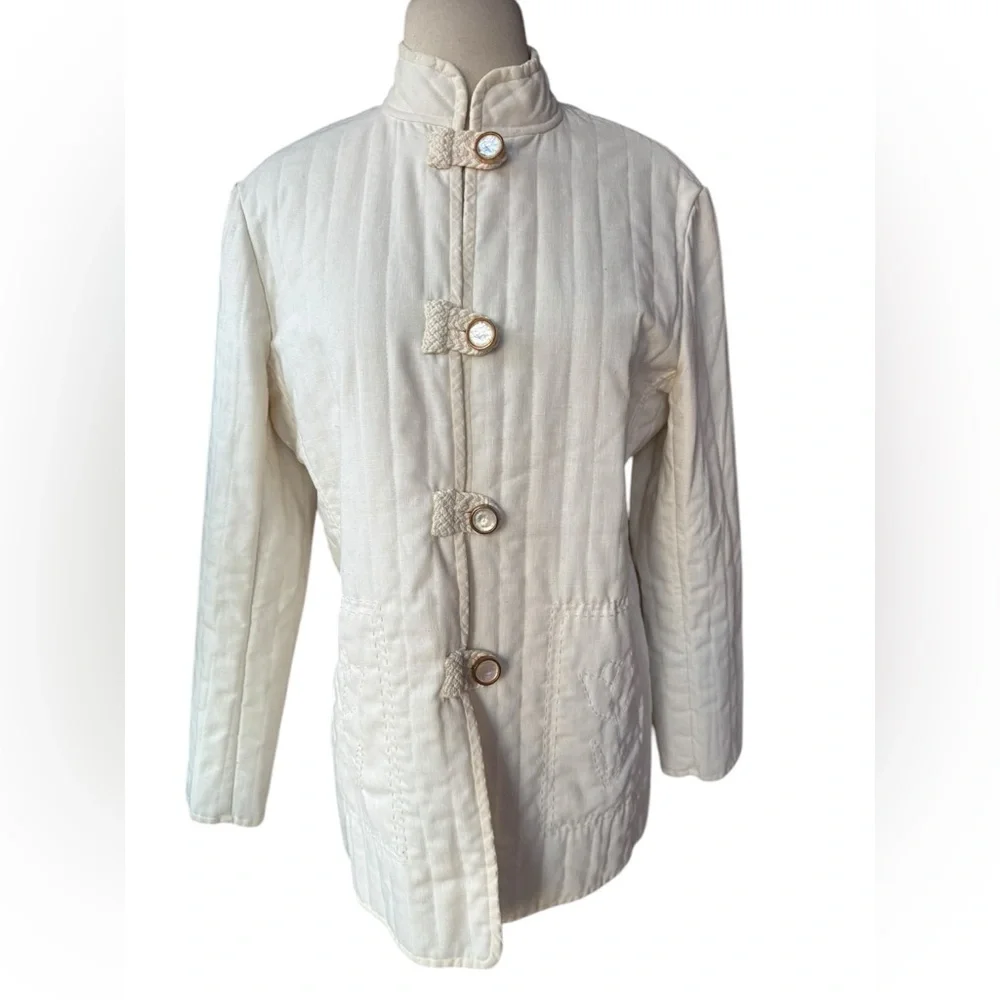 1950s/60s Handmade Quilted Button‎ Down Blazer